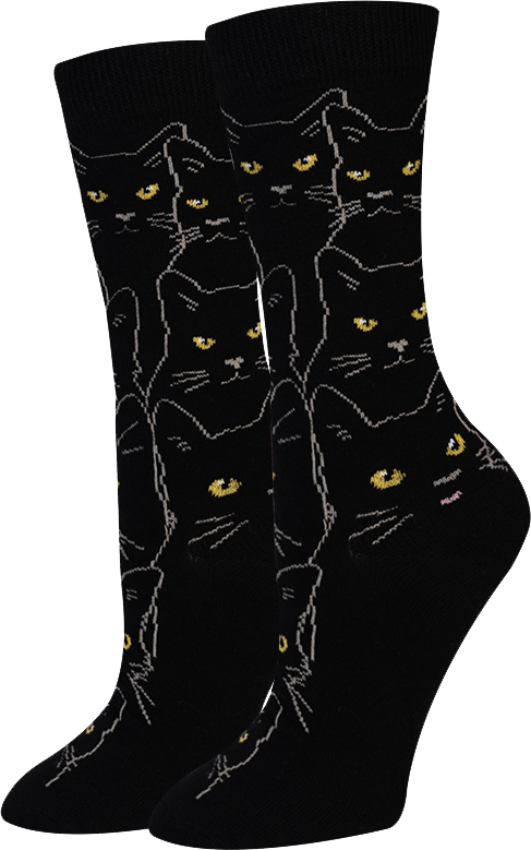 Lucky Black Cat Women's Cotton Socks