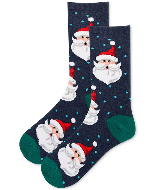WOMEN'S SANTA COTTON CREW SOCKS