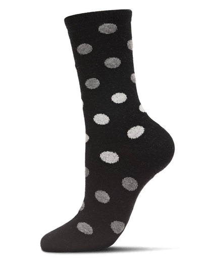 WOMEN'S MULTI POLKA DOT CASHMERE BLEND CREW SOCKS