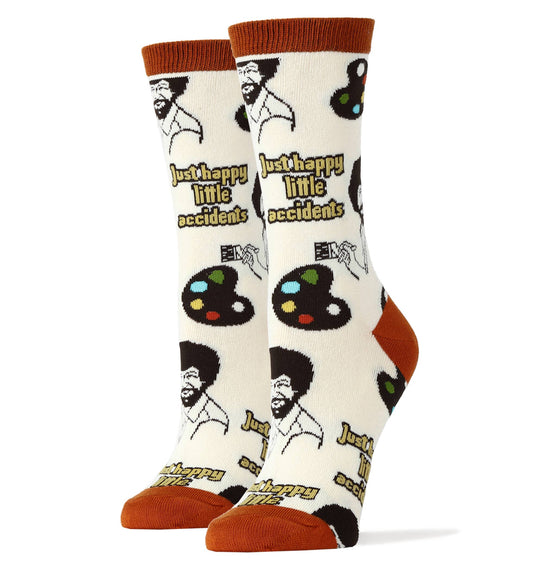 HAPPY LITTLE ACCIDENTS WOMEN'S CREW SOCKS