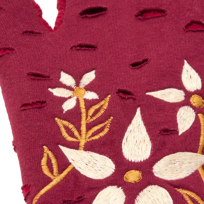 Viola Bordeaux Fingerless Fleece Gloves | Knit Gloves