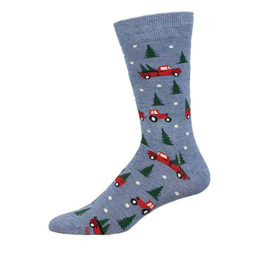 CHRISTMAS FARM MEN'S BAMBOO CREW SOCKS