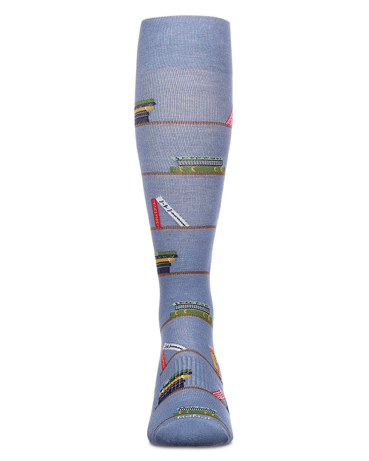 Bookshelf Mens Bamboo Compression Socks