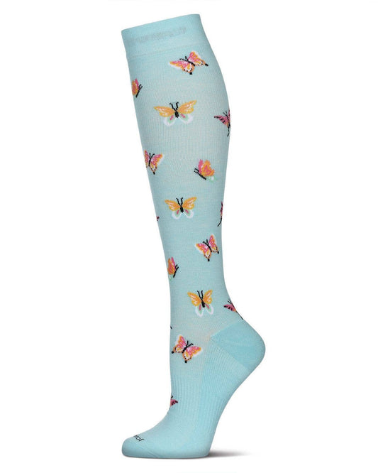 WOMEN'S BUTTERFLY BAMBOO BLEND 8-15MMHG COMPRESSION SOCKS