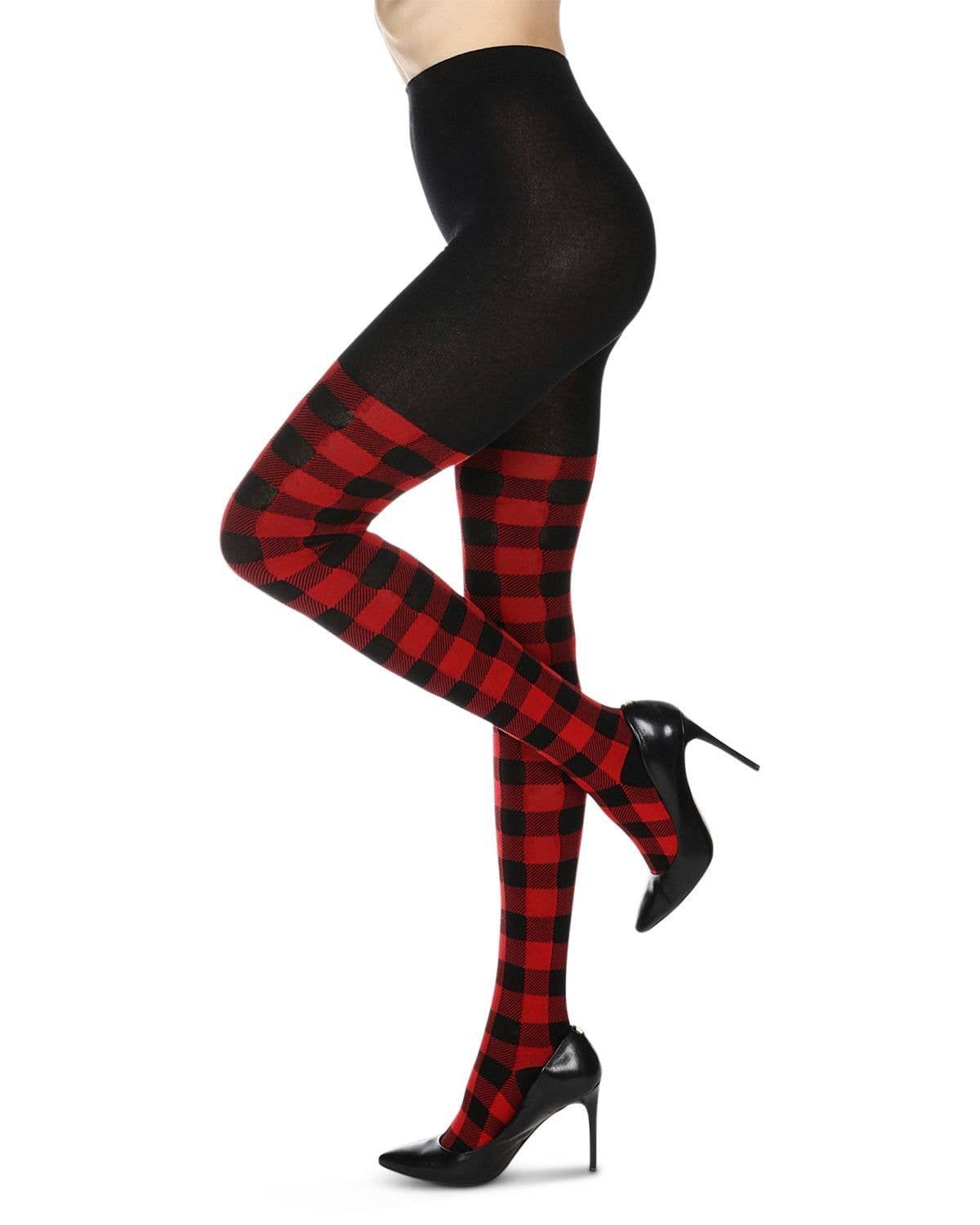 Women's Buffalo Check Sweater Tights