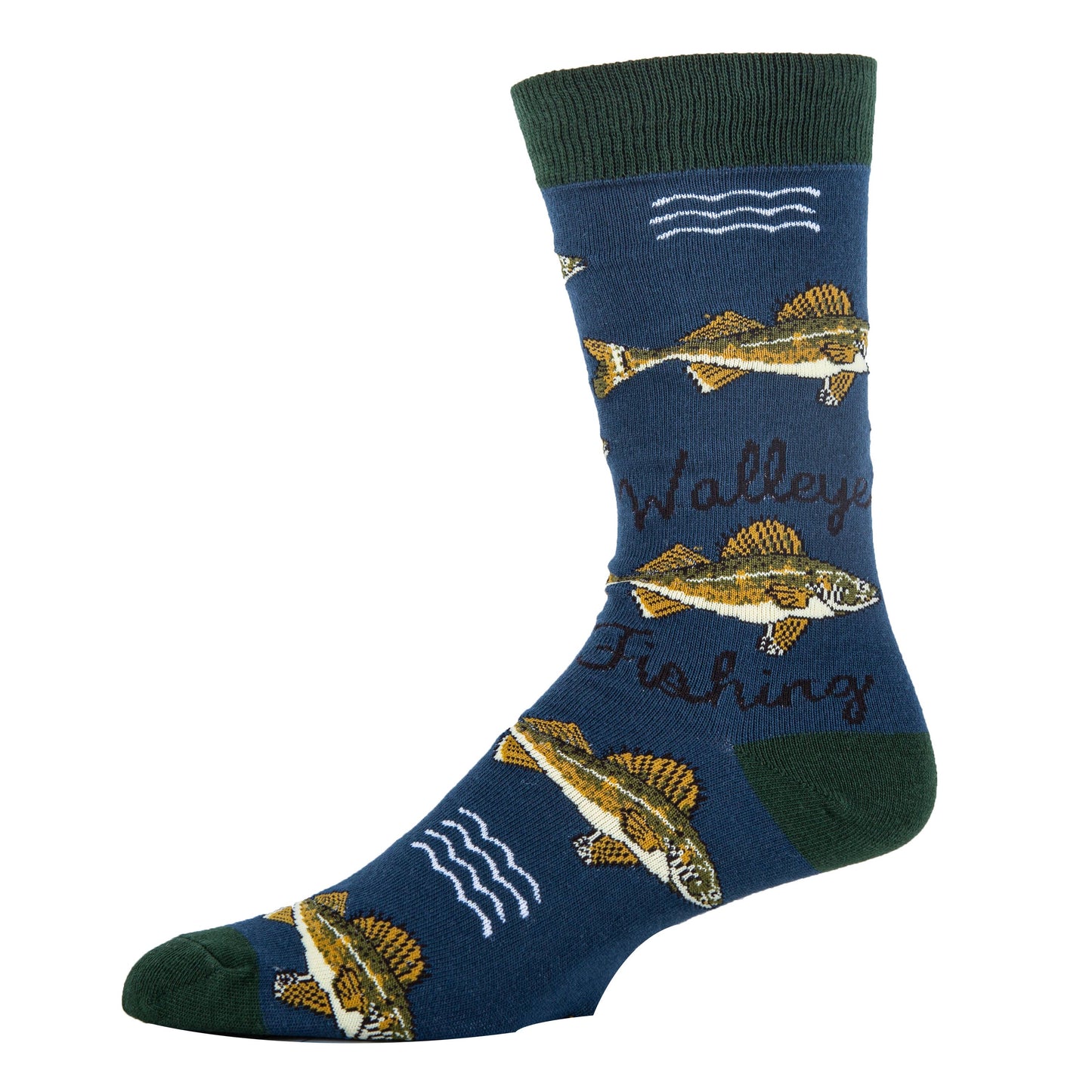 Walleye Men's Cotton Crew Socks