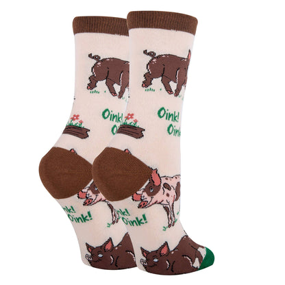 PIG DEAL WOMEN'S CREW SOCKS