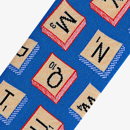 SCRABBLE SPLIT YNISEX CREW SOCKS