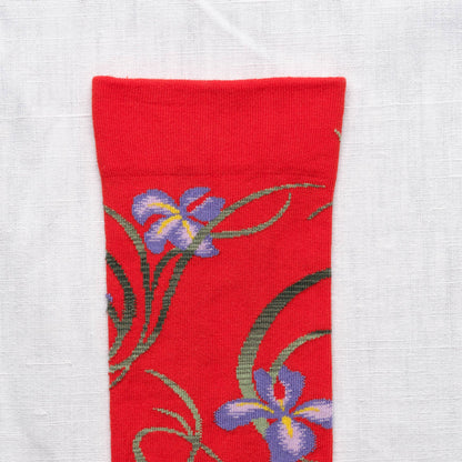 Red Iris Sock