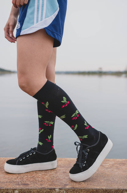Women's Very Cherry Bamboo Blend 8-15mmHg Graduated Compression Socks