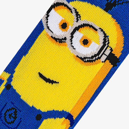 MINIONS SPLIT BIG KIDS CREW SOCKS