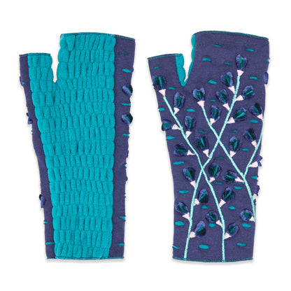 Azalea Twilight Fingerless Fleece Gloves | Knit Gloves