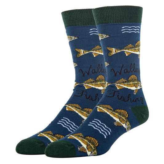 Walleye Men's Cotton Crew Socks