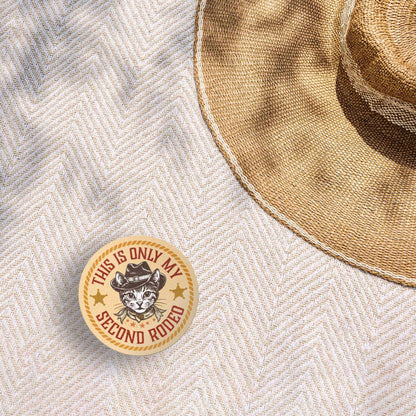 This Is Only My Second Rodeo Sticker- Funny Cat Cowboy Decal