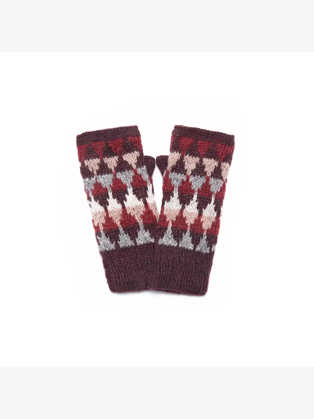 Jaya Fireside Wool Knit Half Mittens | Wool Half Mittens