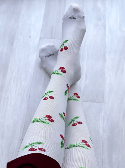 Women's Very Cherry Bamboo Blend 8-15mmHg Graduated Compression Socks