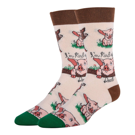 PIG DEAL MEN'S CREW SOCKS
