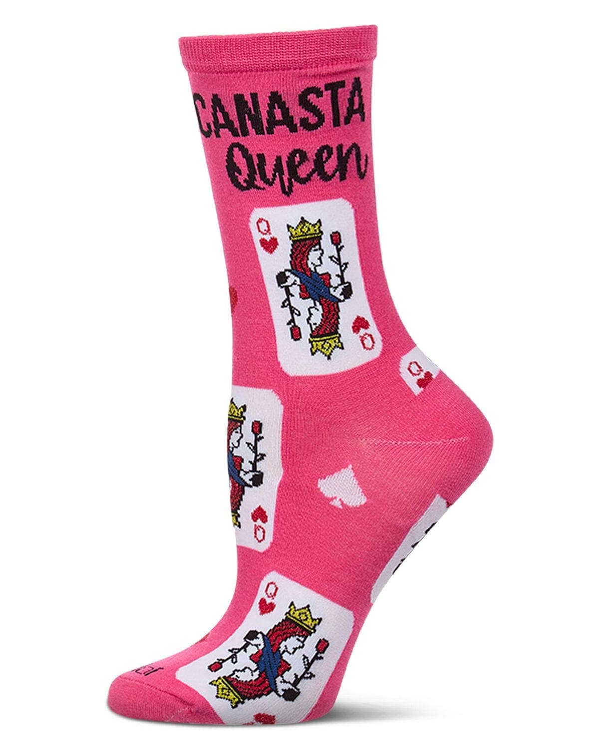Canasta Queen Ladies Bamboo Crew Socks