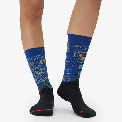 Vincent Van Gogh Starry Night Cotton Crew Socks