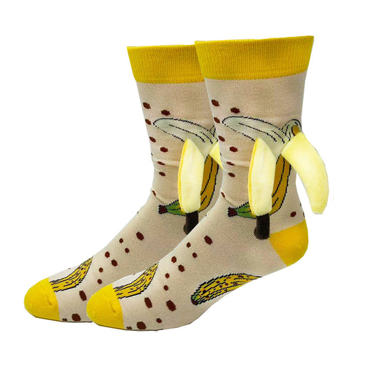 3D Banana Nana  Men's Funny Crew Socks