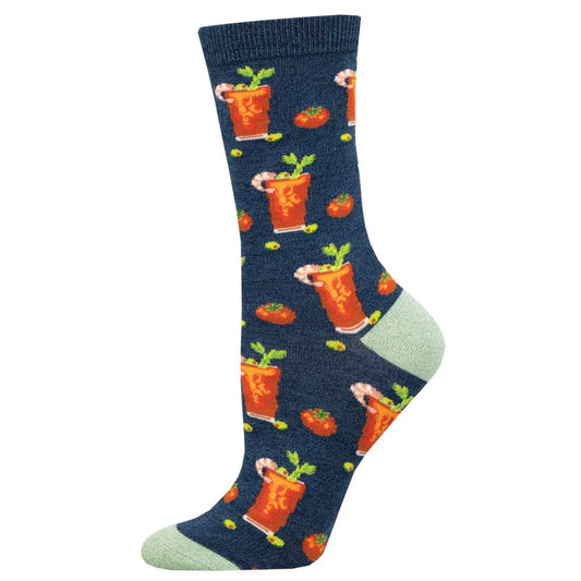 BLOODY GOOD DRINK WOMEN'S BAMBOO CREW SOCKS