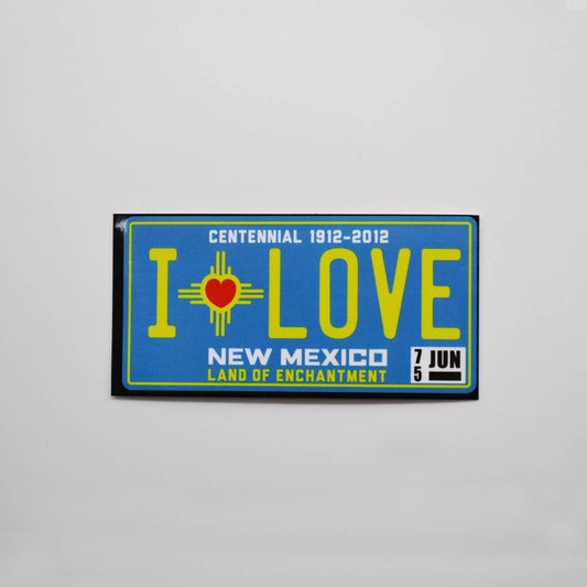 I Love Love Turquoise New Mexico Plate - Sticker