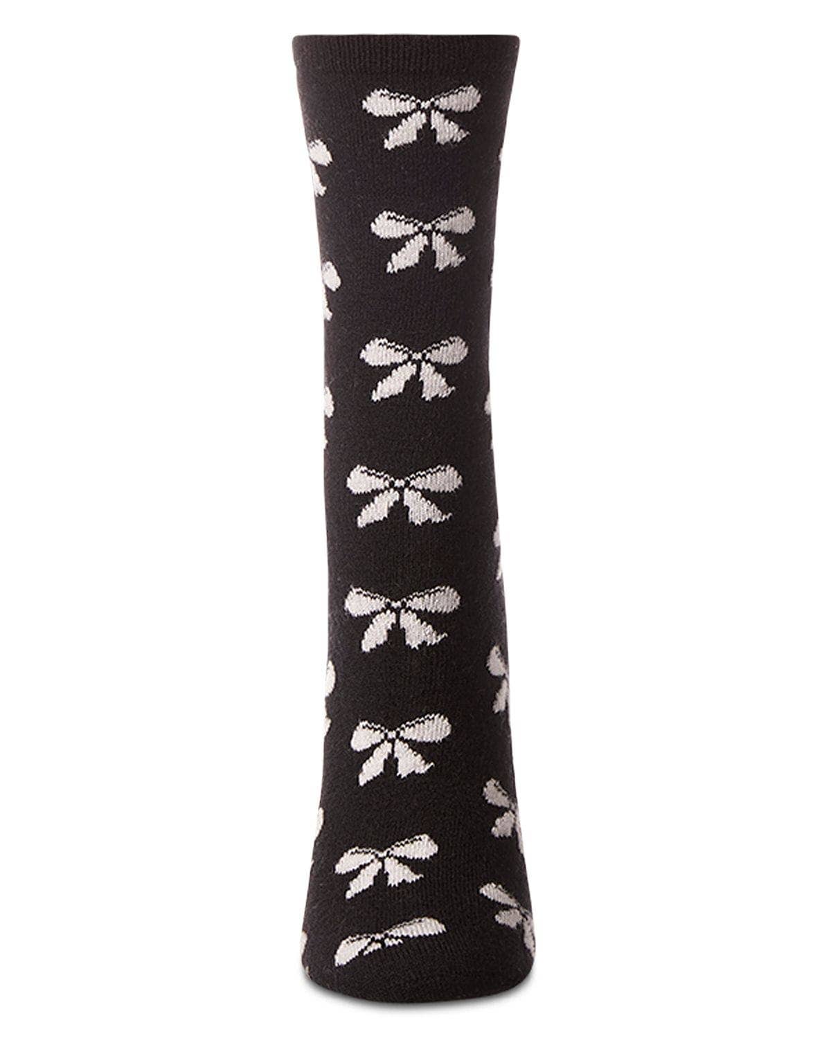 WOMEN'S SOFT BOWS CASHMERE BLEND CREW SOCKS