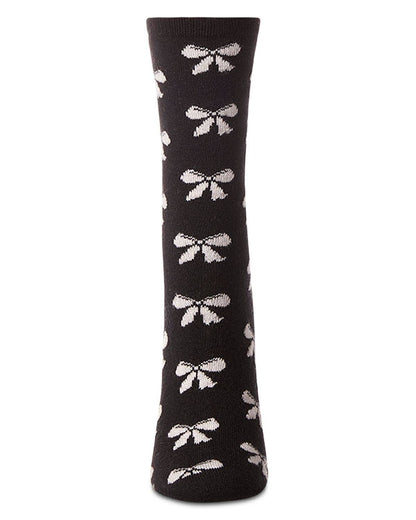WOMEN'S SOFT BOWS CASHMERE BLEND CREW SOCKS