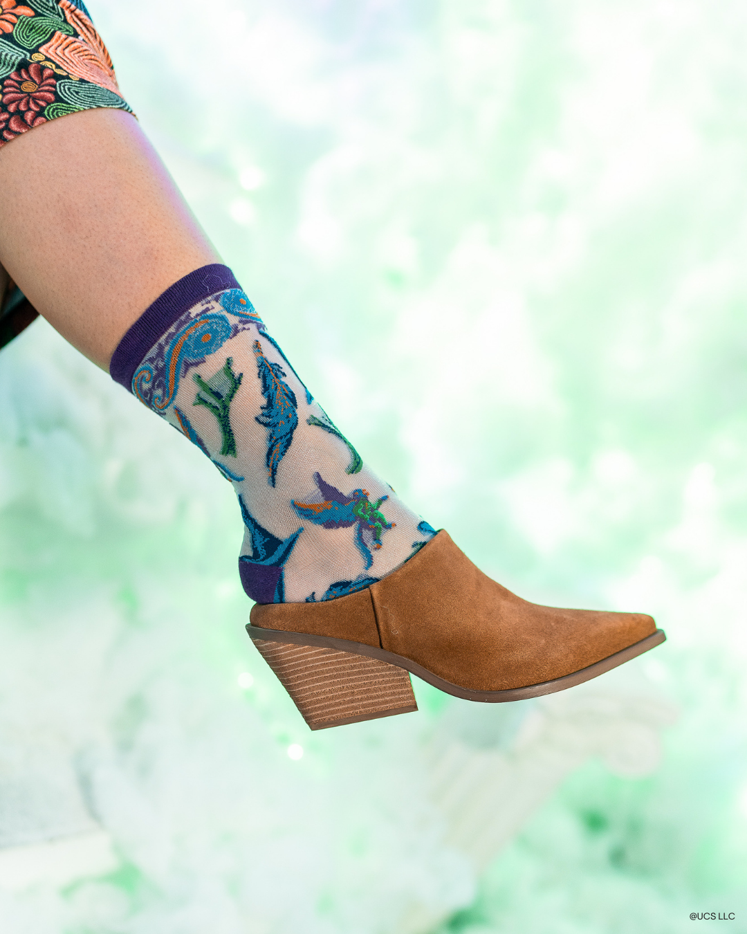 Wicked Elphaba's Power Shimmer Sheer Crew Socks