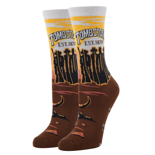 TOMBSTONE WOMEN'S CREW SOCKS