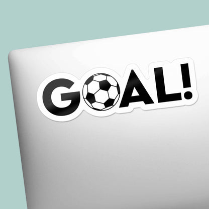 Goal Soccer Ball Sticker - Sports Decal for Water Bottle