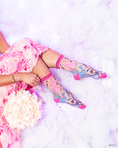 Wicked Glinda Silhouette Ruffle Sheer Crew Socks