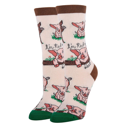 PIG DEAL WOMEN'S CREW SOCKS