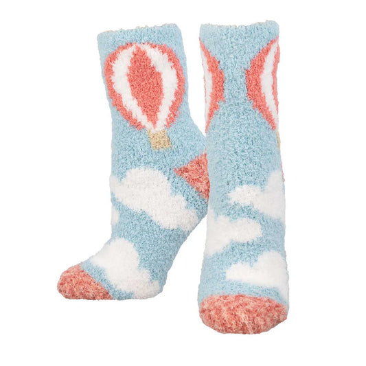 FULL OF HOT AIR  FUZZY  WOMEN'S CREW SOCKS