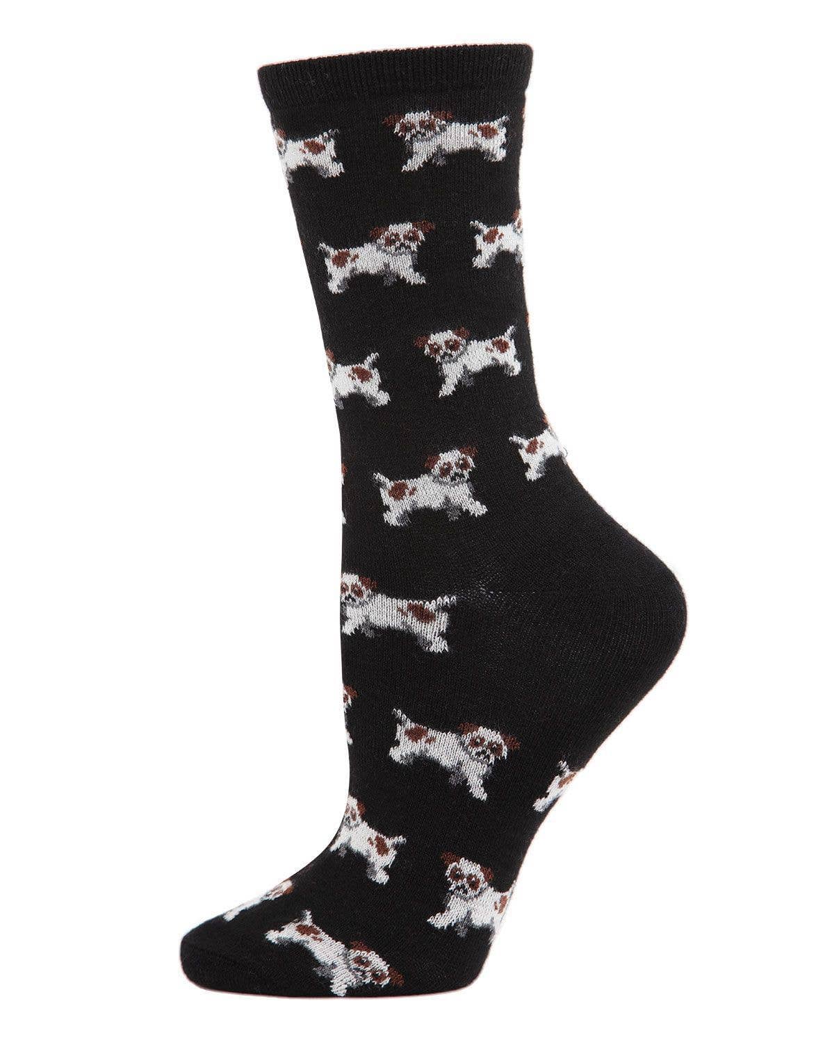 WOMEN'S DOGS CASHMERE BLEND CREW SOCKS