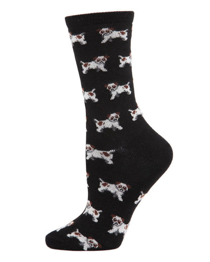 WOMEN'S DOGS CASHMERE BLEND CREW SOCKS