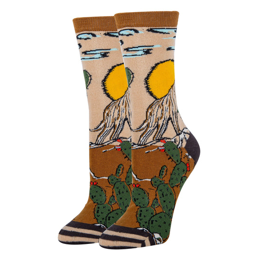 Coyote Sol Women's Cotton Dress Crew Socks