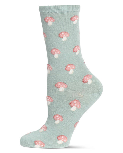 WOMEN'S SOFT MUSHROOM CASHMERE CREW SOCKS