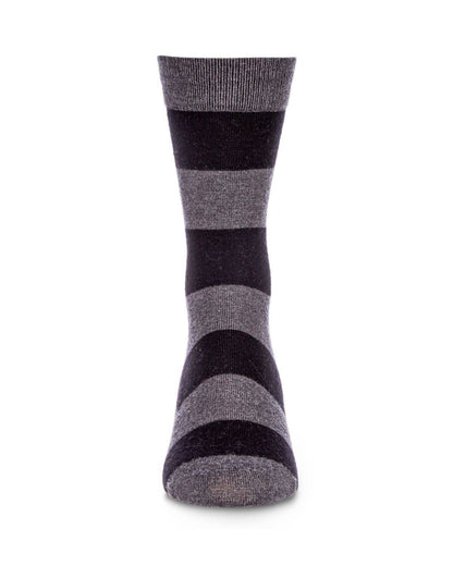 MEN'S STRIPED CASHMERE BLEND CREW SOCKS