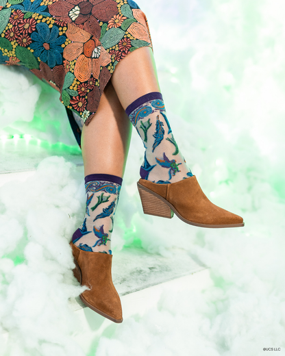 Wicked Elphaba's Power Shimmer Sheer Crew Socks
