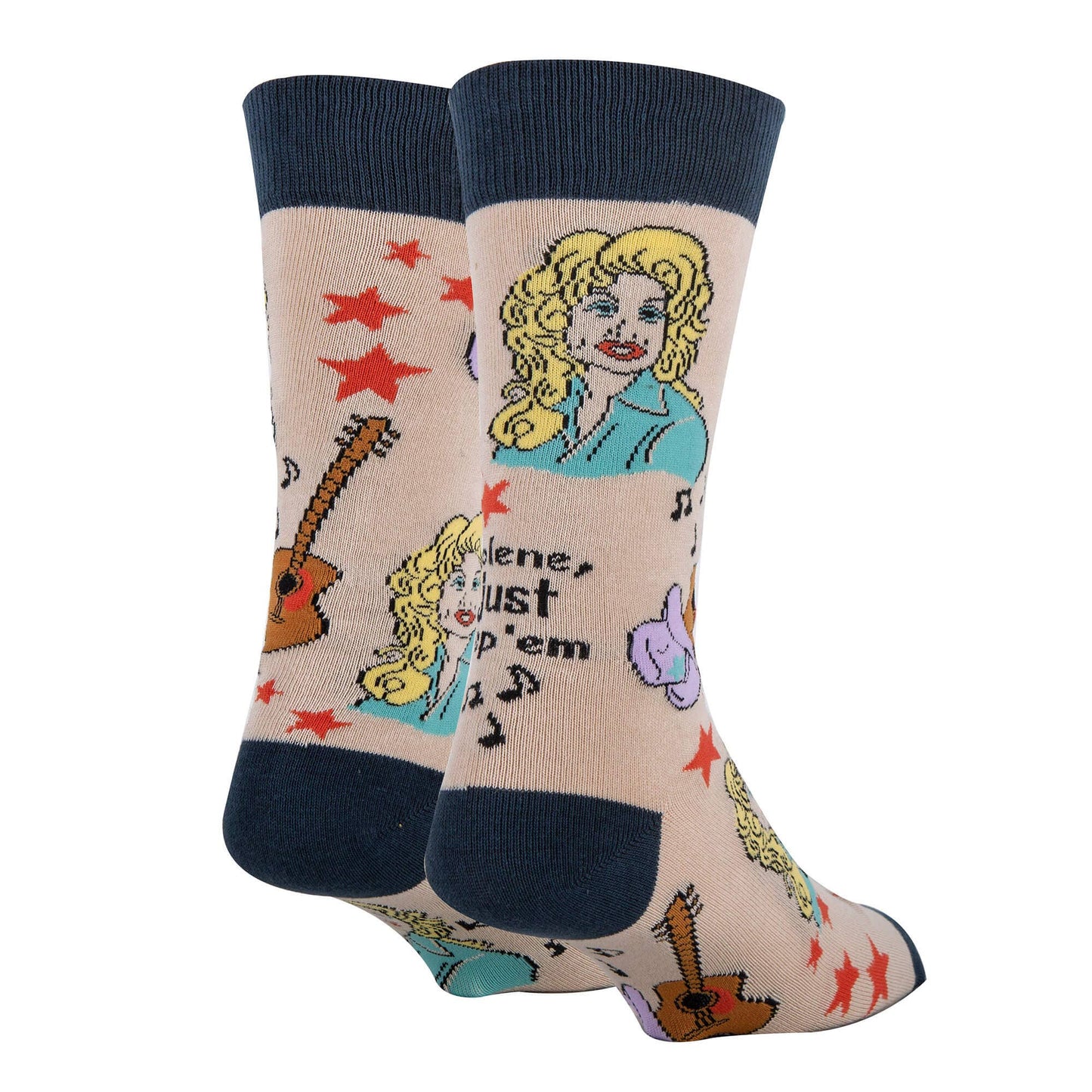 Just Keep 'em Men's Jolene Dolly Parton Cotton Crew Socks