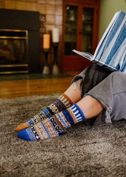 Chestnut Crew Socks Sustainably Made Festive Holiday Socks