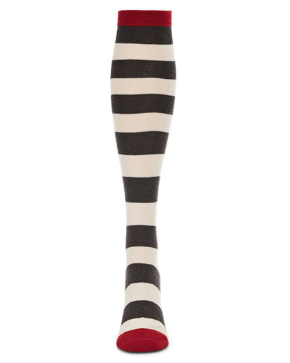 WOMEN'S SHADED STRIPED CASHMERE BLEND KNEE HIGH SOCKS