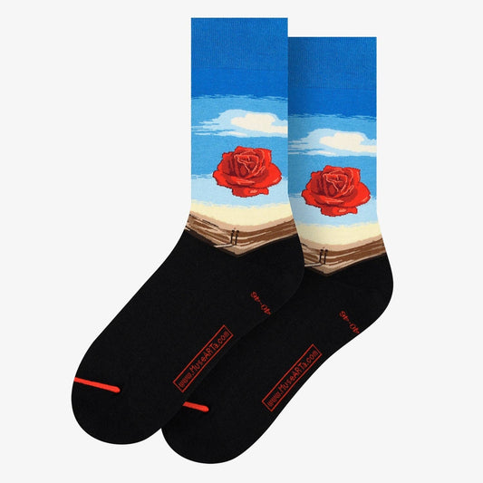 Salvador Dalí - The Meditative Rose Cotton Crew Socks