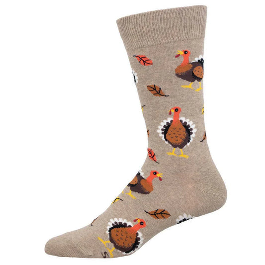LET'S TALK TURKEY MEN'S CREW SOCKS