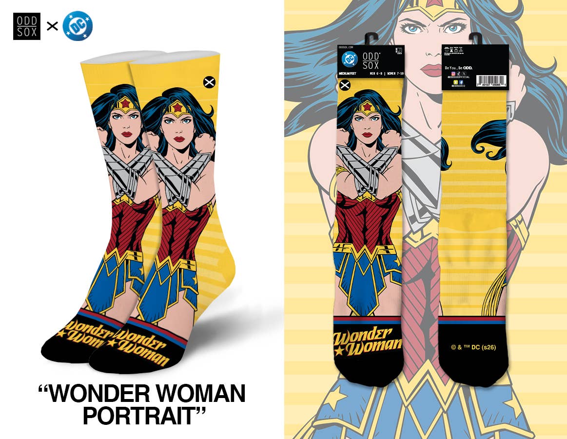 Wonder Woman Portrait - Womens Crew Straight