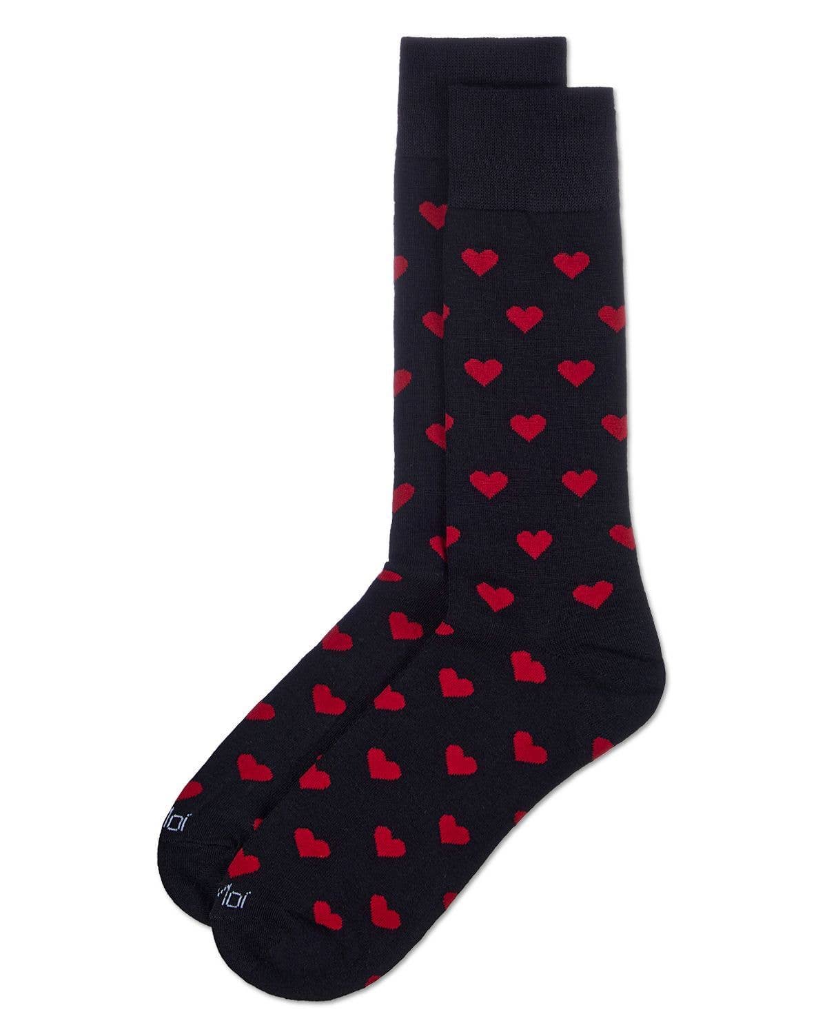 HEARTS MEN'S BAMBOO CREW SOCKS