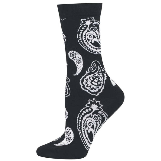 Paisley Women's Bamboo Crew Socks