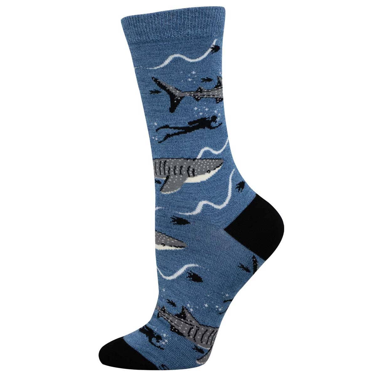 Whale Shark Women's Bamboo Crew Socks