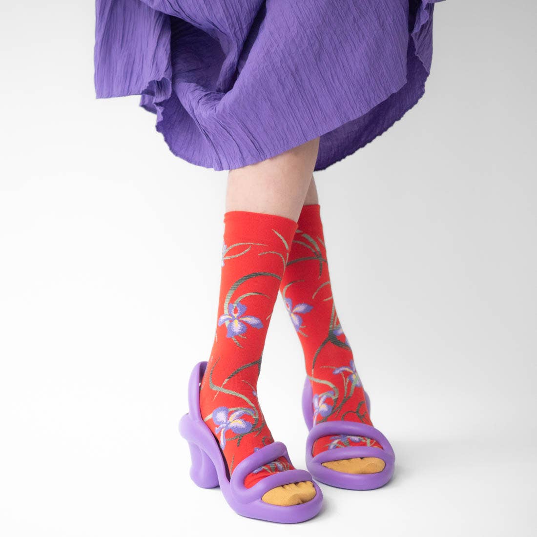 Red Iris Sock